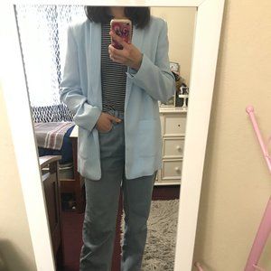 Forever 21 Baby Blue Oversized Blazer